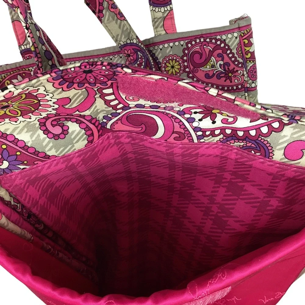 Vera Bradley Laptop Computer Carry Bag Zippered Pink